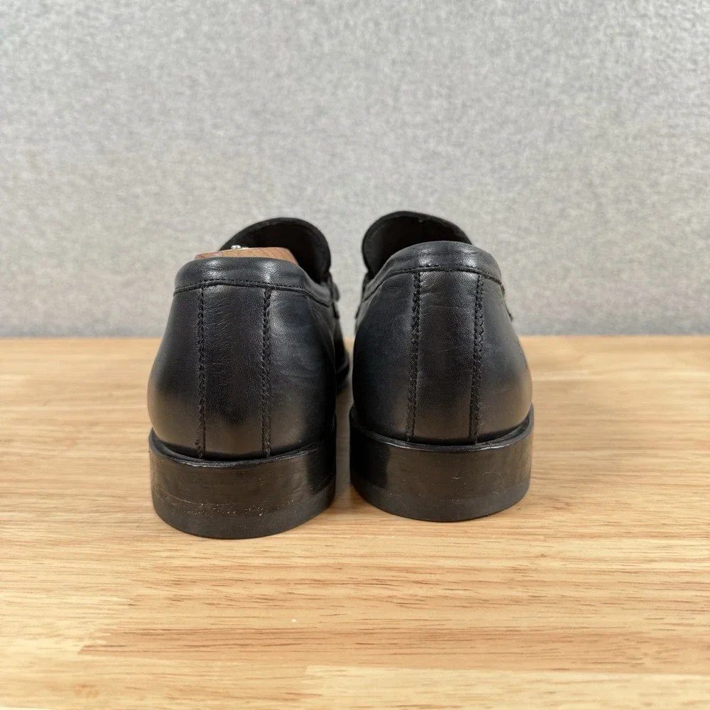 Frye loafers mens 8 navy blue penny slip on leather shoes